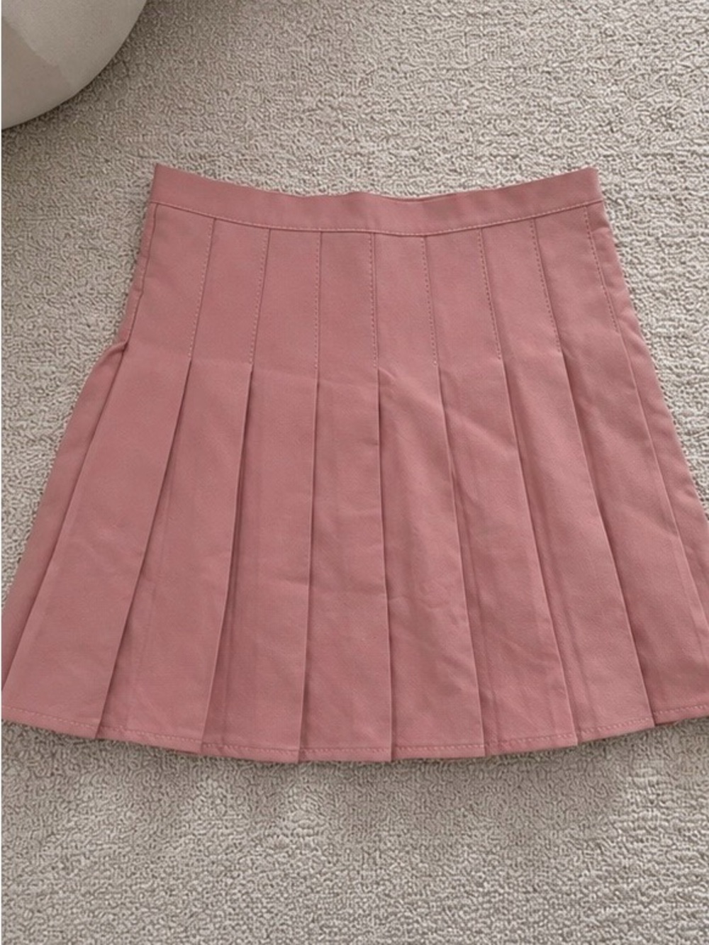 Pleated Princess Poly Mini Skirt in Dusty Rose